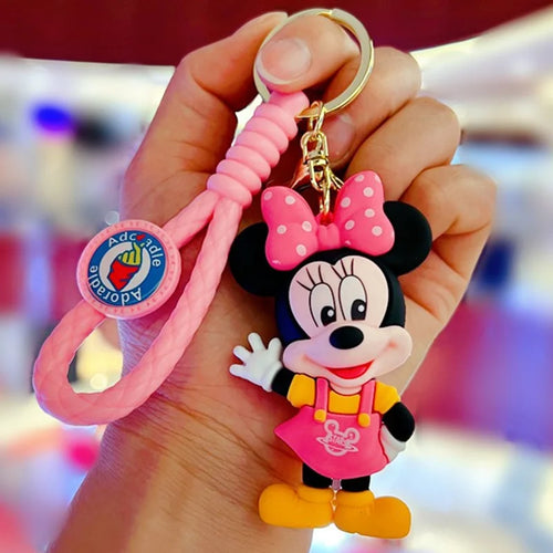 New Anime Disney Keychain Cartoon Mickey Mouse Minnie Lilo & Stitch